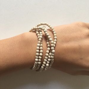 Cream Howlite Crystal Bracelet/Necklace